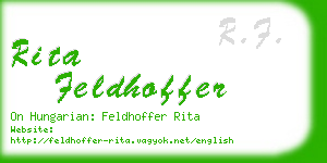 rita feldhoffer business card